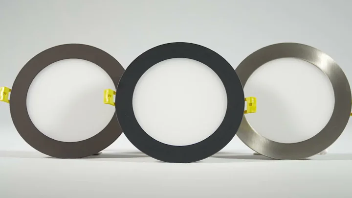 NUWATT 6 Inch Ultra-Thin LED Recessed Ceiling Light with Junction Box 5CCT Kelvin Switch 12W 1050LMN