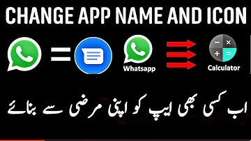 How to Change app icons and Name on any Android phone urdu hindi 2020 BY Technical Arshad Ali
