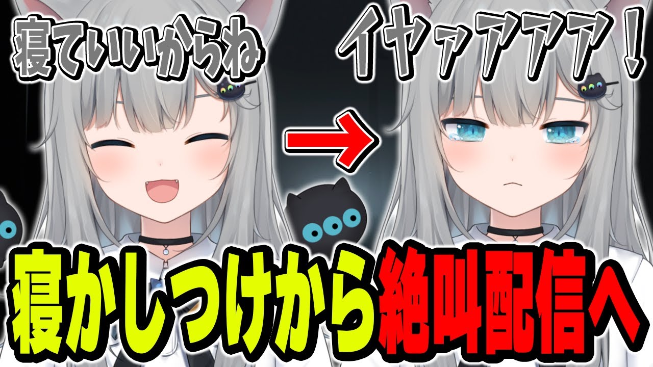 絶叫集】寝かしつけ配信のつもりが絶叫配信になるなちょ【なちょ猫