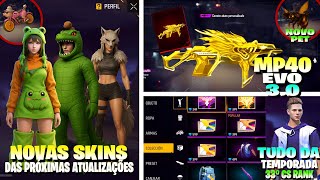 NOVAS SKINS DAS PRÓXIMAS ATUALIZAÇÕES FREE FIRE! TUDO DA TEMPORADA 33° CS RANK, HALLOWEEN FF E MAIS!