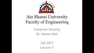 CSE432 Computer Security - Lecture 7