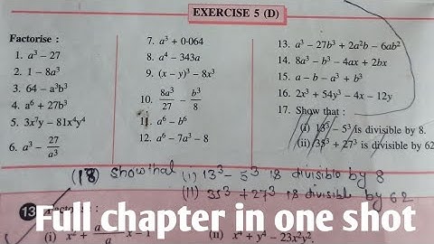 icse || class 9|| mathematics || ch-5|| factorisation|| Ex-5D|| icse || concise selina|| Selina