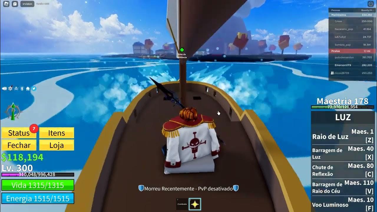 SUBI DE NIVEL E CHEGUEI NA MINHA NOVA ILHA, ILHA DA LAVA. roblox blox fruits YouTube