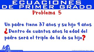 Solving problems with first-degree equations | Example 5
