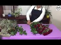 Cómo hacer un ramo de rosas con envoltura de yute///how to make a bouquet of roses with jute