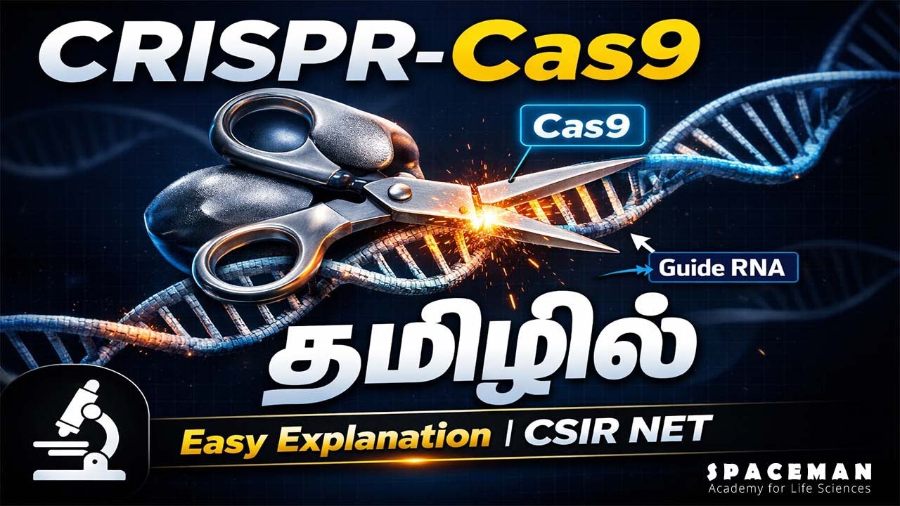 CRISPR-Cas9: How Gene Editing Works (Step-by-Step) | CSIR NET Life Sciences |  தமிழ்