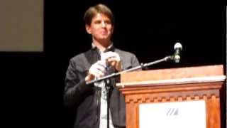 XKCD's Randall Munroe speaks at Christopher Newport University's Ferguson Center. Part 7 of 9.