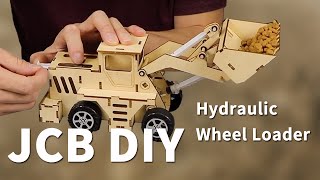 Build a Hydraulic JCB Wheel Loader With DIY Kit|Woodcraft by ZZ Workshop 552 views 4 years ago 6 minutes, 24 seconds