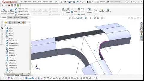 Solidworks Tutorial: Surface modelling a three arm junction/n sided surface. AJ Design Studio LTD.