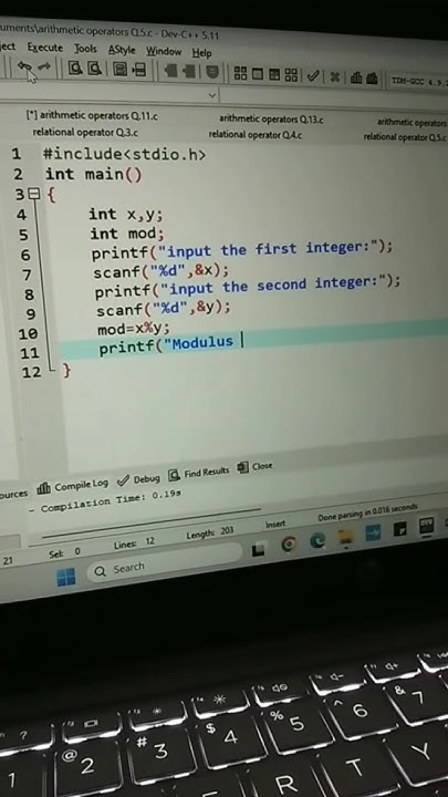 Arithmetic operator modulus question in C program. #coding #shortsvideo ...