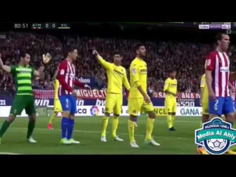 اهداف مبارة اتلتيكو مدريد وفياريال 0 1 دوري الاسباني معلق جواد بده