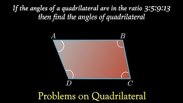 Find all the angles of the quadrilateral whose angles are in the ratio 3 : 5 : 9 : 13.