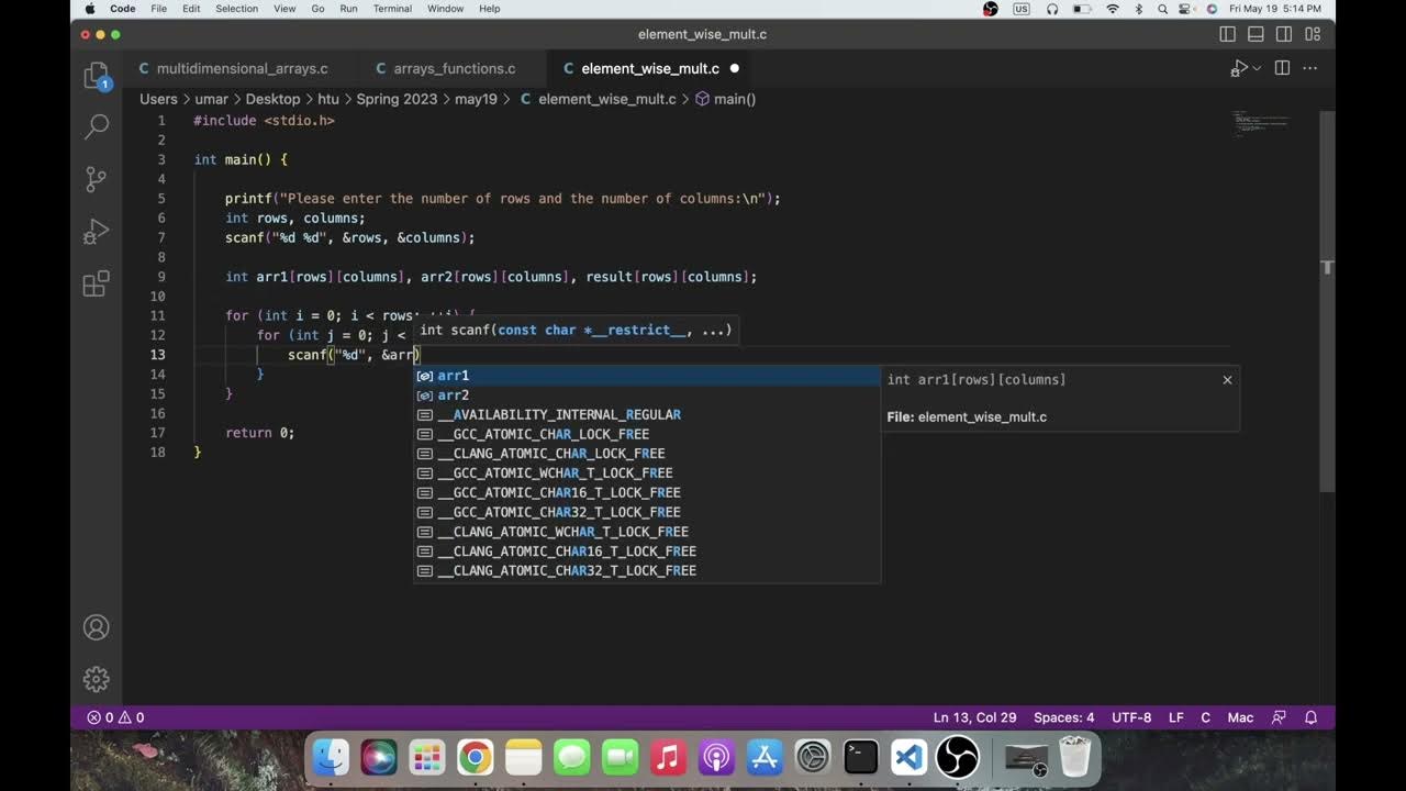 Example 1 - Matrix Element-wise Multiplication - YouTube