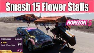 Forza Horizon 5 Smash 15 Flower Stalls - Daily Challenges Winter season Series 7