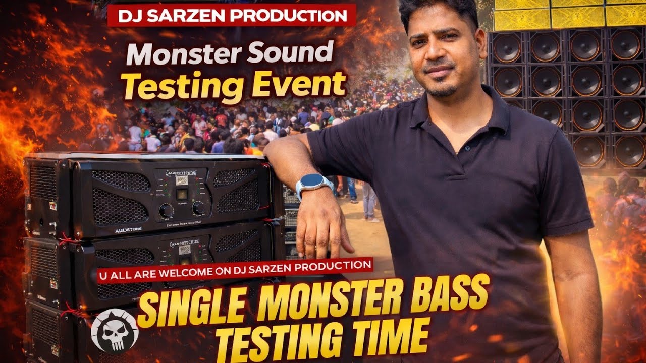 Dj Sarzen Single MonsterBass का साउंड सुनकर भीड़ 🔥हुई पागल आज का ये जबरदस्त Sound Testing Video है 