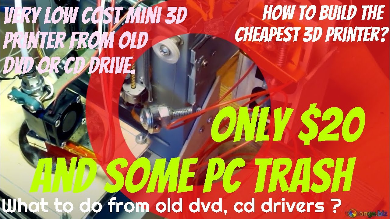 How to build the cheapest 3D printer? Only $20 and some PC trash - YouTube