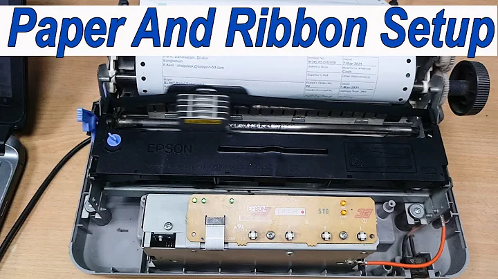 Epson lq 310 paper and ribbon setting Most easy way #shorts