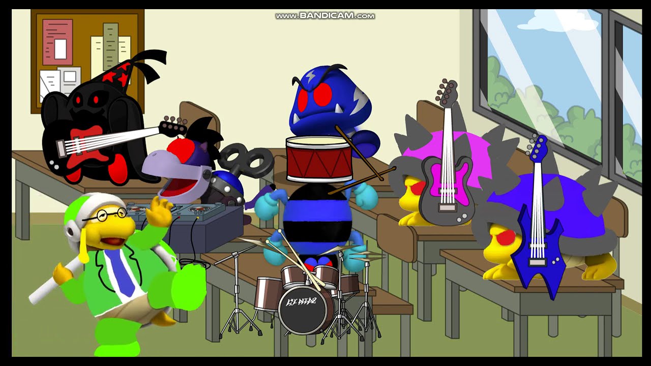 dark cat mecha koopa host a party in detention/grounded