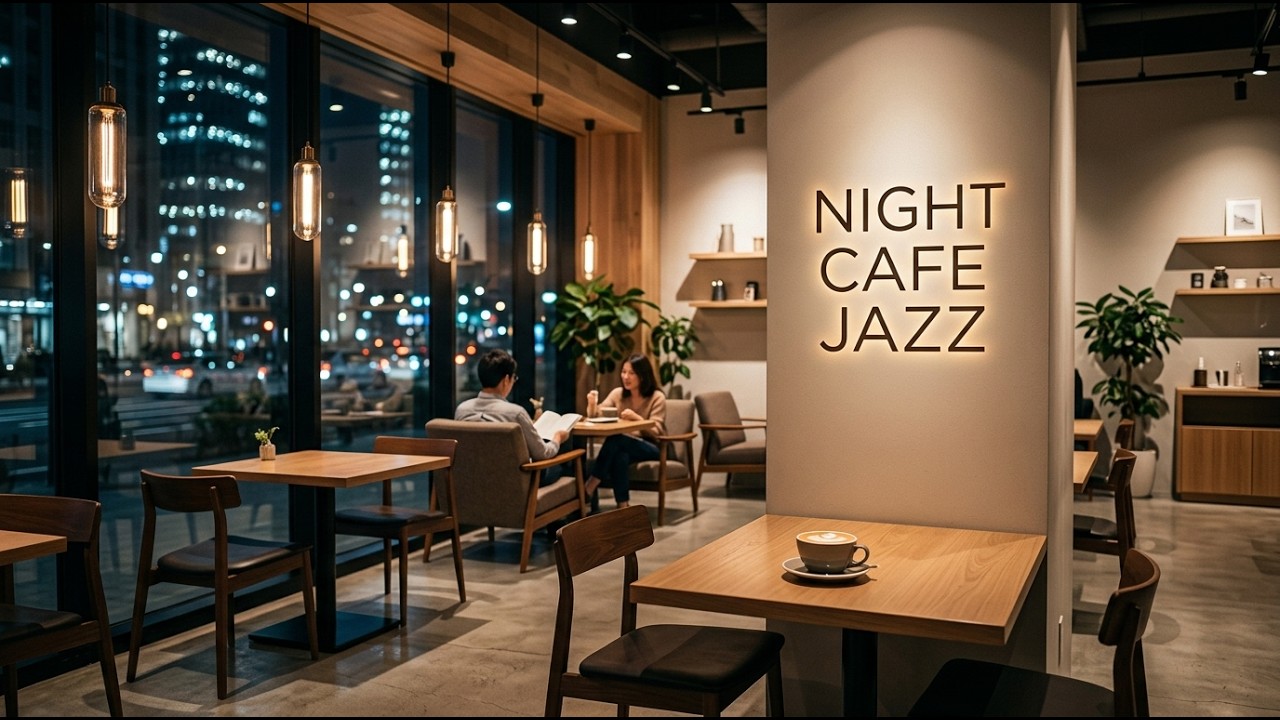 Night Cafe Jazz 🌙 Relaxing Coffee Shop Jazz Music for Study & Work (2 Hours) | 밤 카페 재즈 음악