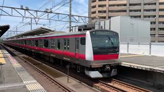 JR京葉線稲毛海岸駅を入線.通過.発車する列車パート1。