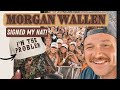 MORGAN WALLEN SIGNED MY HAT AT HIS CONCERT!  I EMBROIDERED A I'M THE PROBLEM HAT AND HE SIGNED IT!