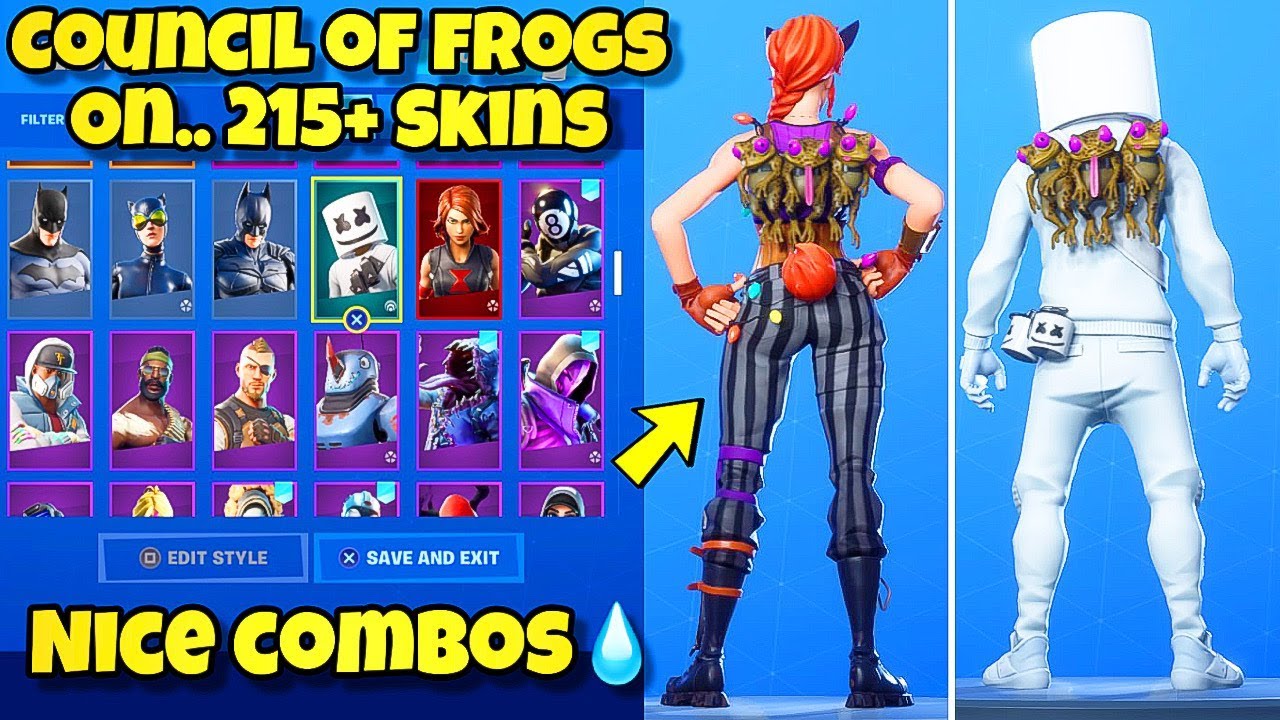 NEW "COUNCIL OF FROGS" BACK BLING Showcased With 215+ SKINS! Fortnite