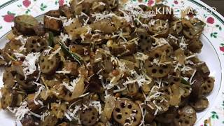 Lotus root recipe in village style | Thamarai thandu poriyal in Tamil | Vitamin C rich recipe