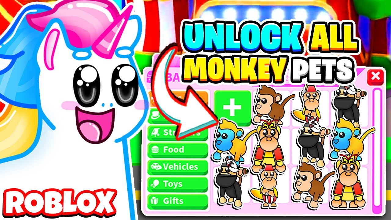 How To Get All Of The New Monkey Pets In Adopt Me Roblox Adopt