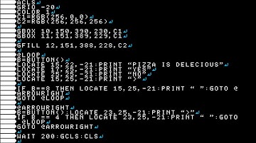 SmileBASIC Tutorials - Textbox w/moving arrow