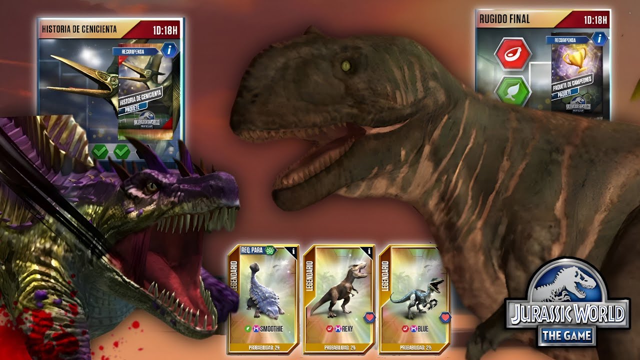 COMBATES de DINOSAURIOS DESTRUCTIVOS y SUPERVIVENCIA - RUGIDO FINAL - JURASSIC WORLD THE GAME