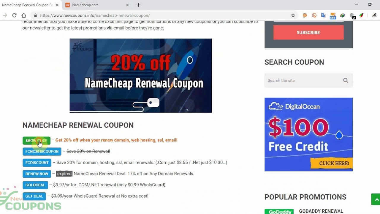 Featured image of post Namecheap Renewal Promo Code July 2020 : Namecheap.com promo code with many quality services.