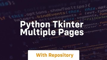 python tkinter multiple pages