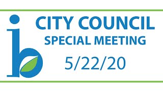 CITY COUNCIL: May 22nd, 2020 (Special Meeting)