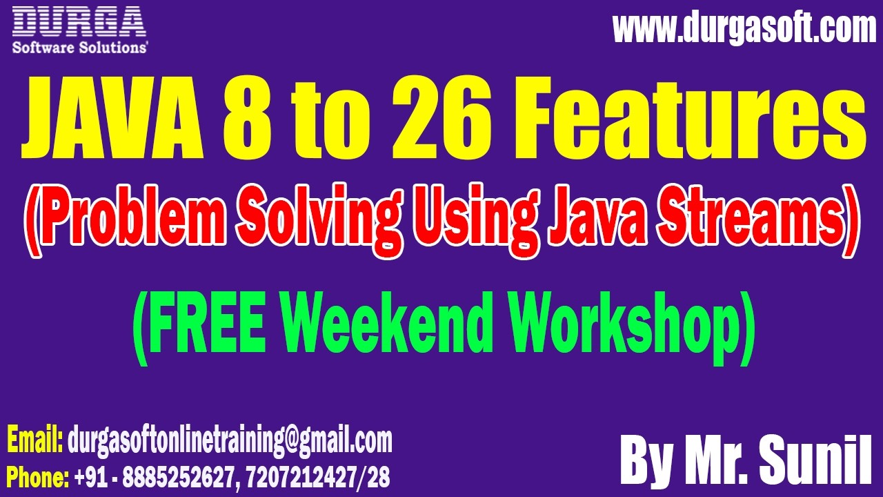 JAVA 8 to 26 Features (Problem Solving Using Java Streams) (FREE ...