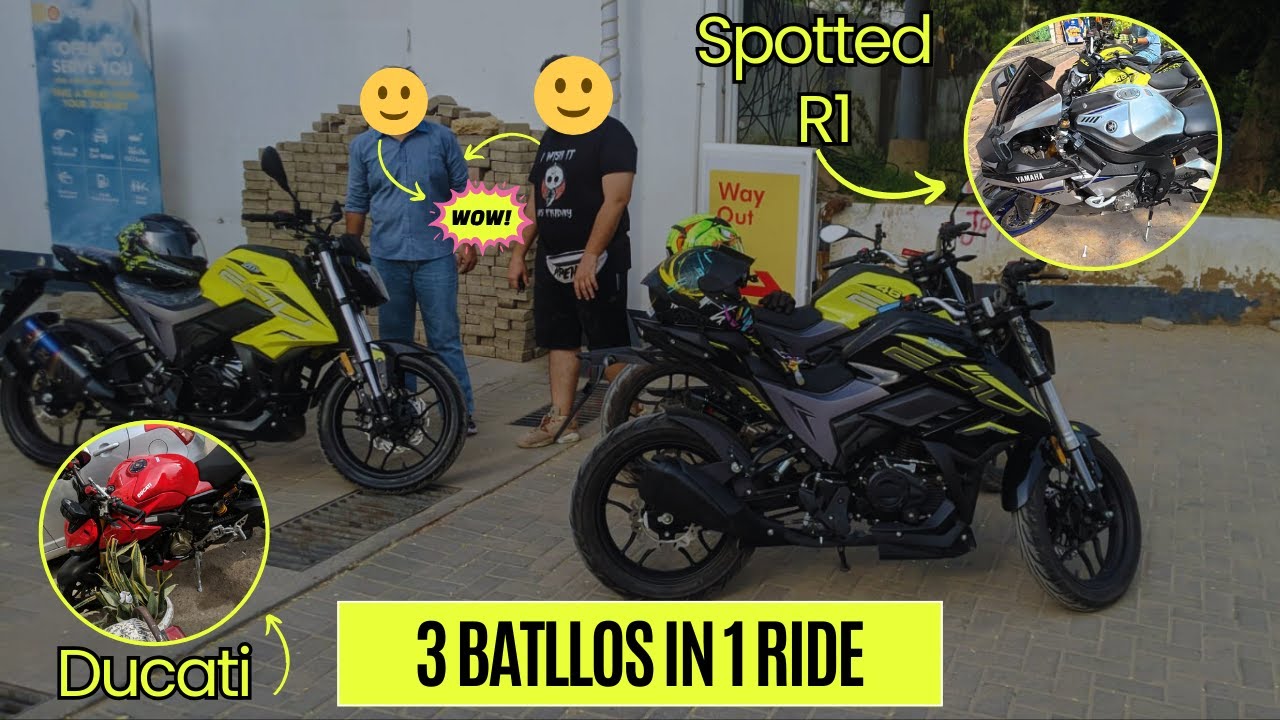Sunday Ride with 3 Batllos | Spotted R1 And Ducati | Breakfast at Hafiz Jee