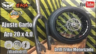 Ajuste Garfo na Roda 20 x 4.0 com pneu 4.25 Drift Trike Motorizado