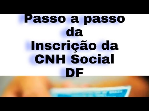 Passo a Passo| Cnh social | DF | Sejam Bem-vindos ??