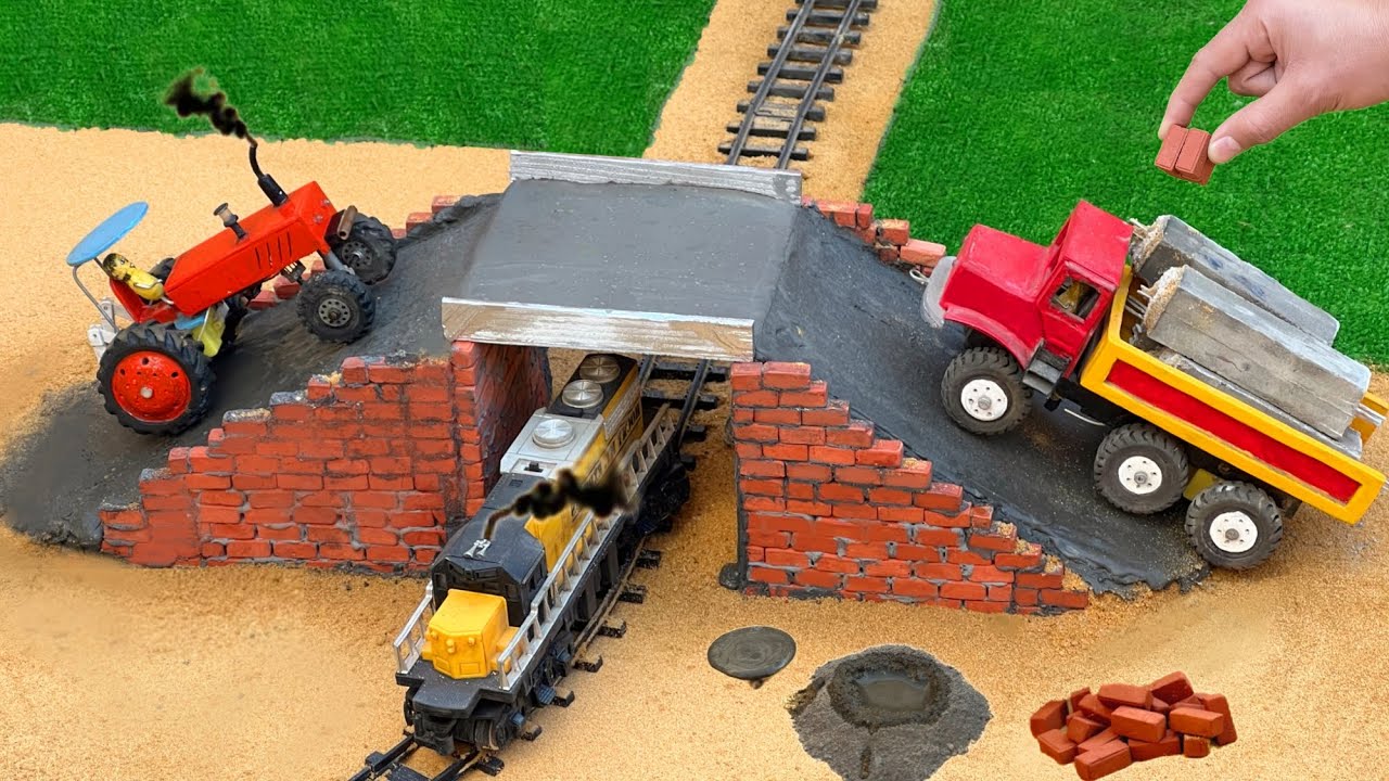diy mini tractor house boundary and gate construction science project |  @sanocreator ​