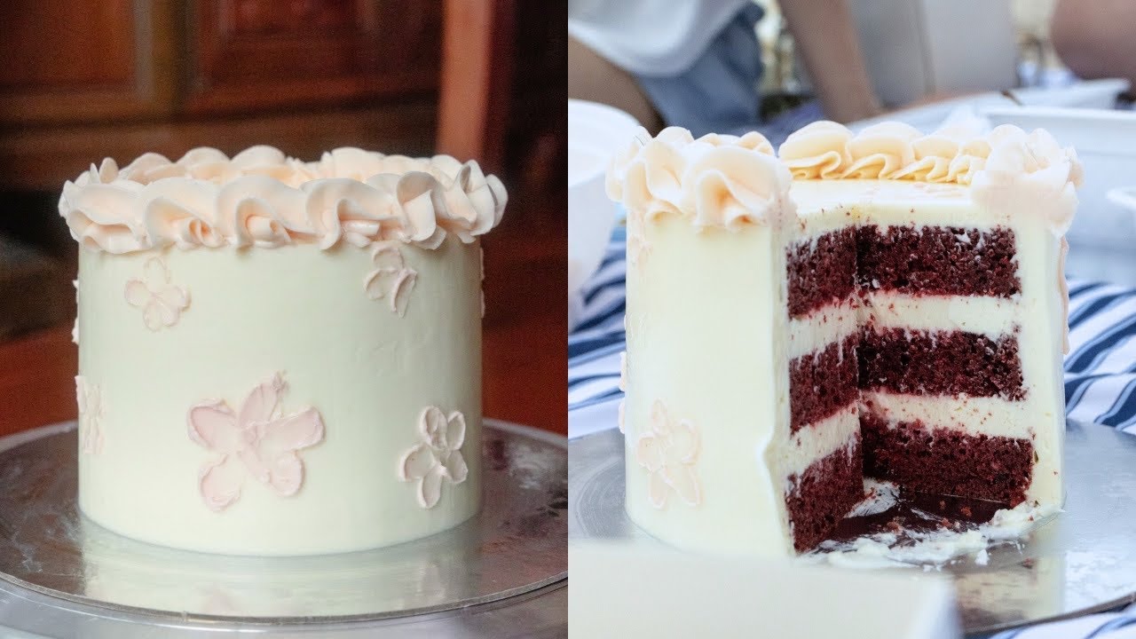 Mini Red Velvet Recipe (with cream cheese icing and Swiss meringue buttercream)