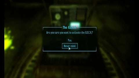 Fallout 3 activate the Geck!