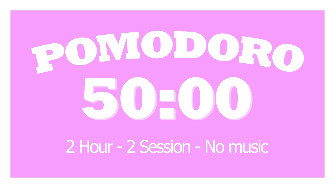 50/10 pomodoro timer 🌸 2 hour study with me 🎧 No Music | deep focus ...