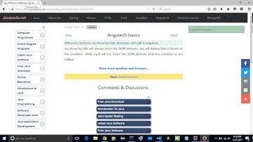 Difference between ng-show/ng-hide directives and ngIf in angularjs. | javapedia.net