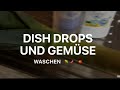 Dish Drops und Gemüse. -  waschen . /  Как промыть овощи и фрукты  правильно.