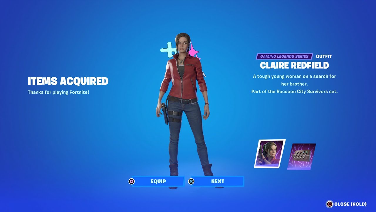 How to get claire redfield skin now free in fortnite unlocked raccoon