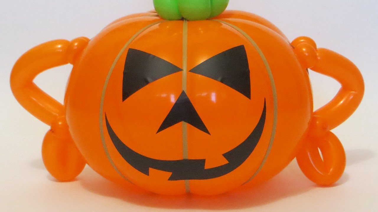 Тыква из шаров к Хэллоуин / Halloween pumpkin (Subtitles)