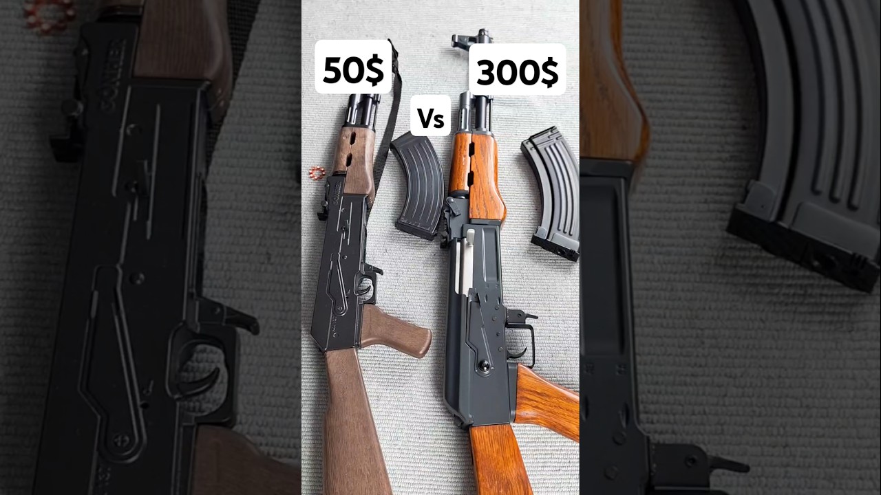 Cap Rifle AK-47 50$ Vs Airsoft AK-47 300$ 