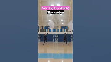 How to toss a double on flag 🚩 | #colorguard #marchingband #dualipa
