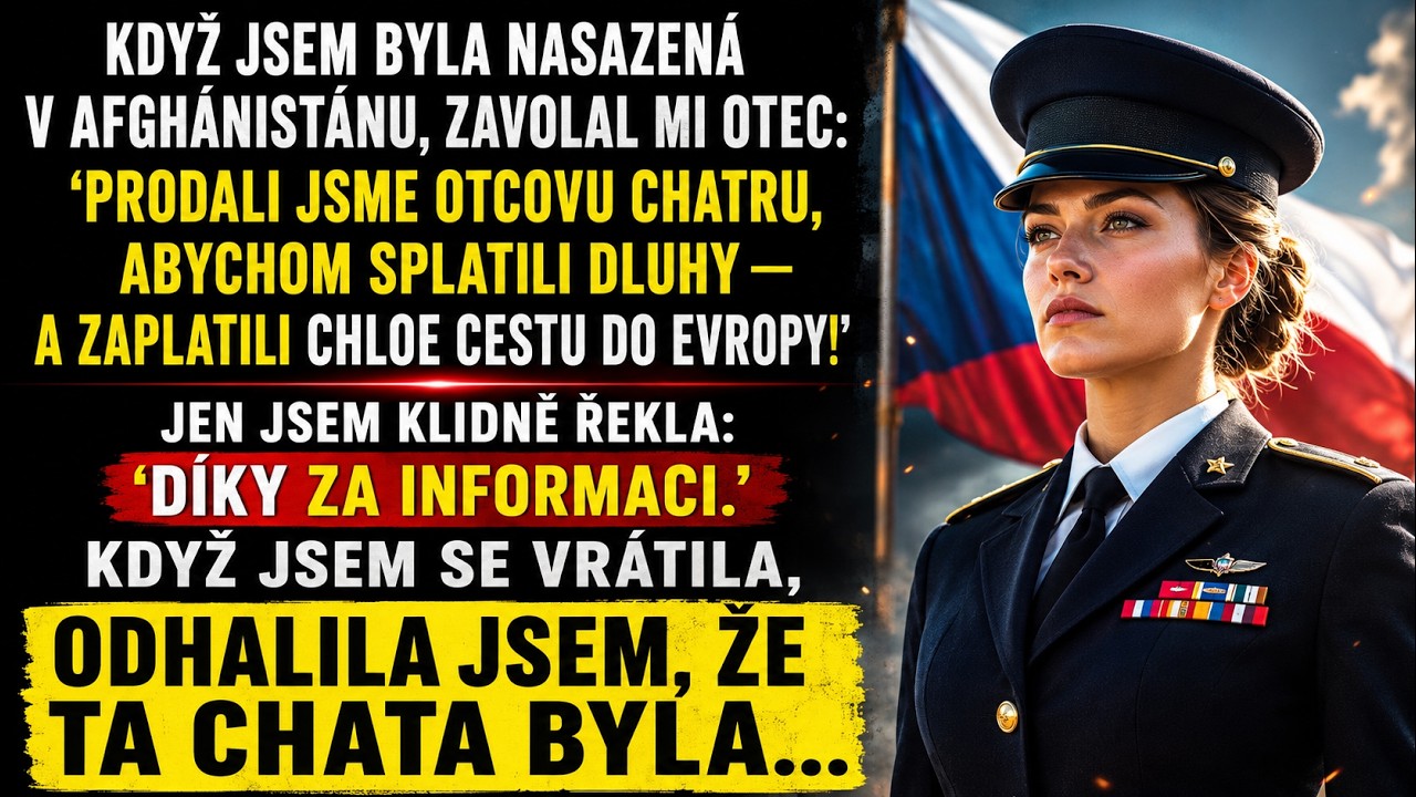 Zrovna jsem seděla na latríně na základně Bagram, obklopená pachem dezinfekce a potu, když mi Richard zavolal. „Denny, skvělé zprávy. Zrovna jsem prodal četu tvého otce.“ Ztuhla jsem. Ten dům...