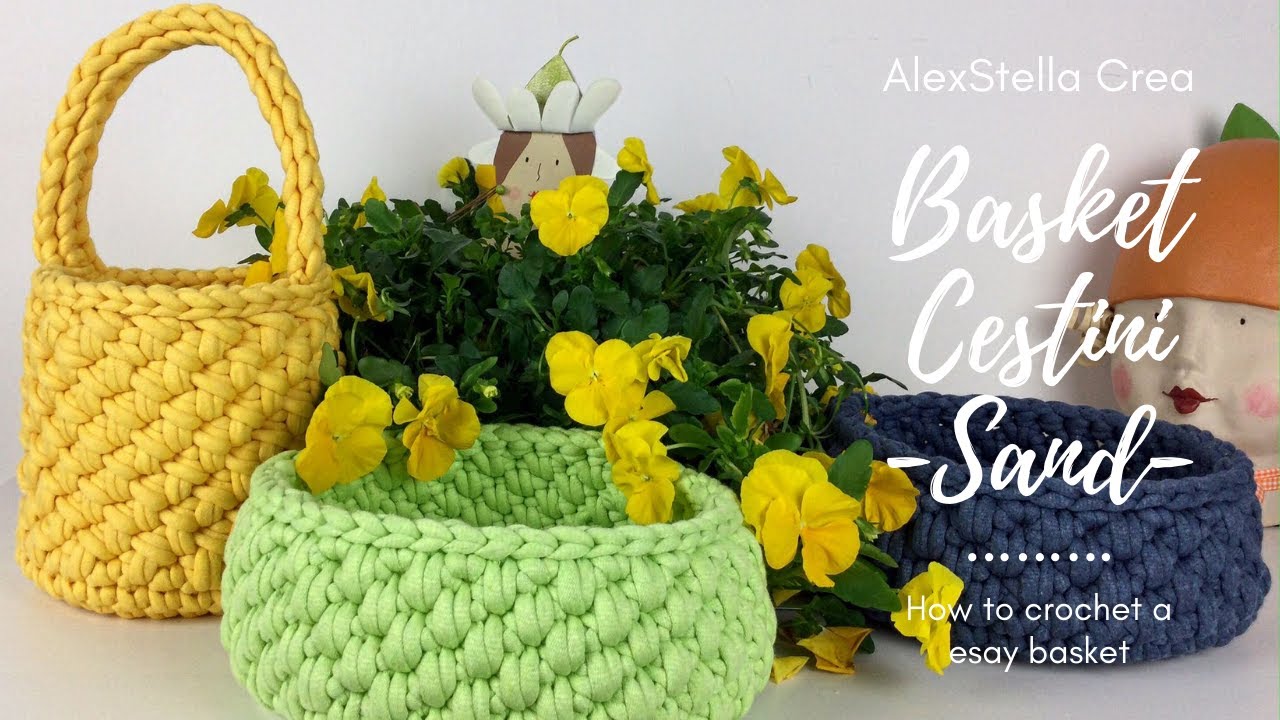 Crochet basket - Cestini all'uncinetto 