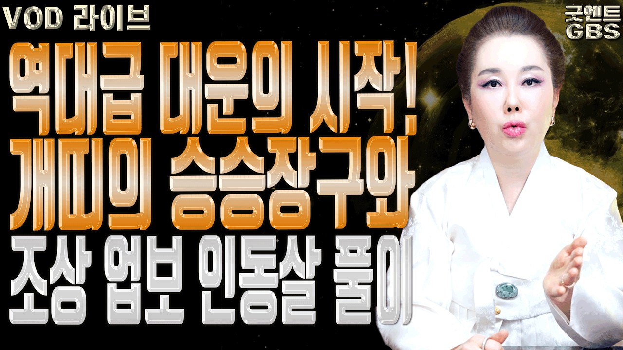 2026년 병오년 개띠 운세 하늘의 문이 열리는 천운의 주인공 ㅣ연이궁 꽃대신 굿엔트 GBS